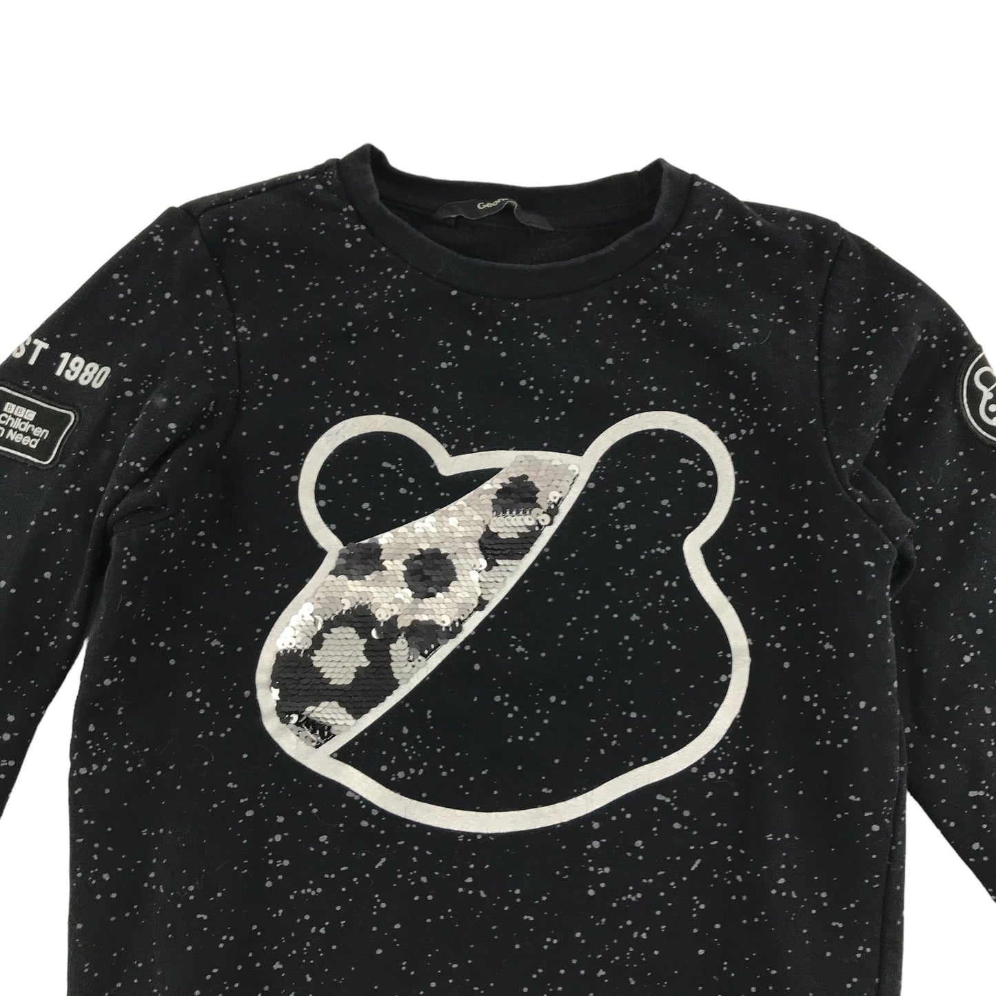 George Sweater Age 6 Black Pudsey Bear Jersey