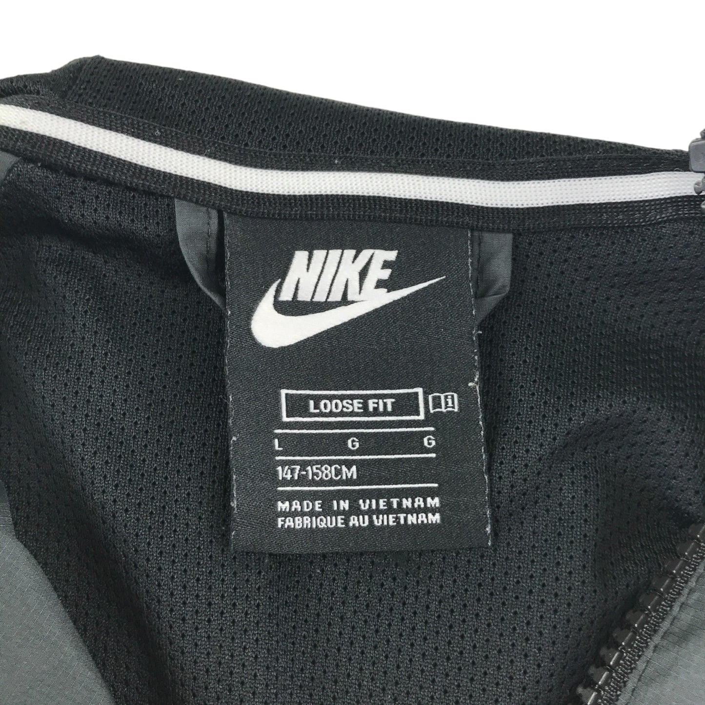 Nike jacket 11-13 years black light windbreaker with hood