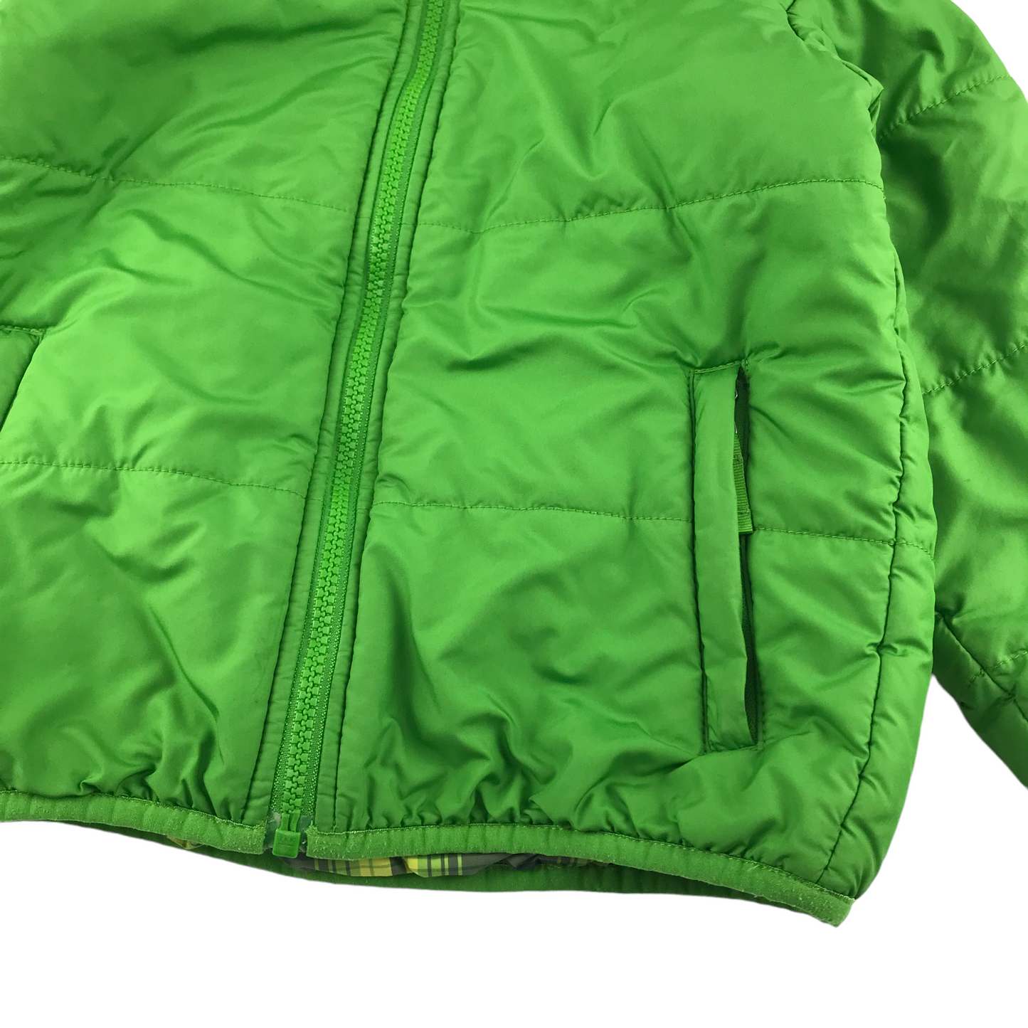 The North Face Jacket Age 5 Green Check Warm Lined Reversible