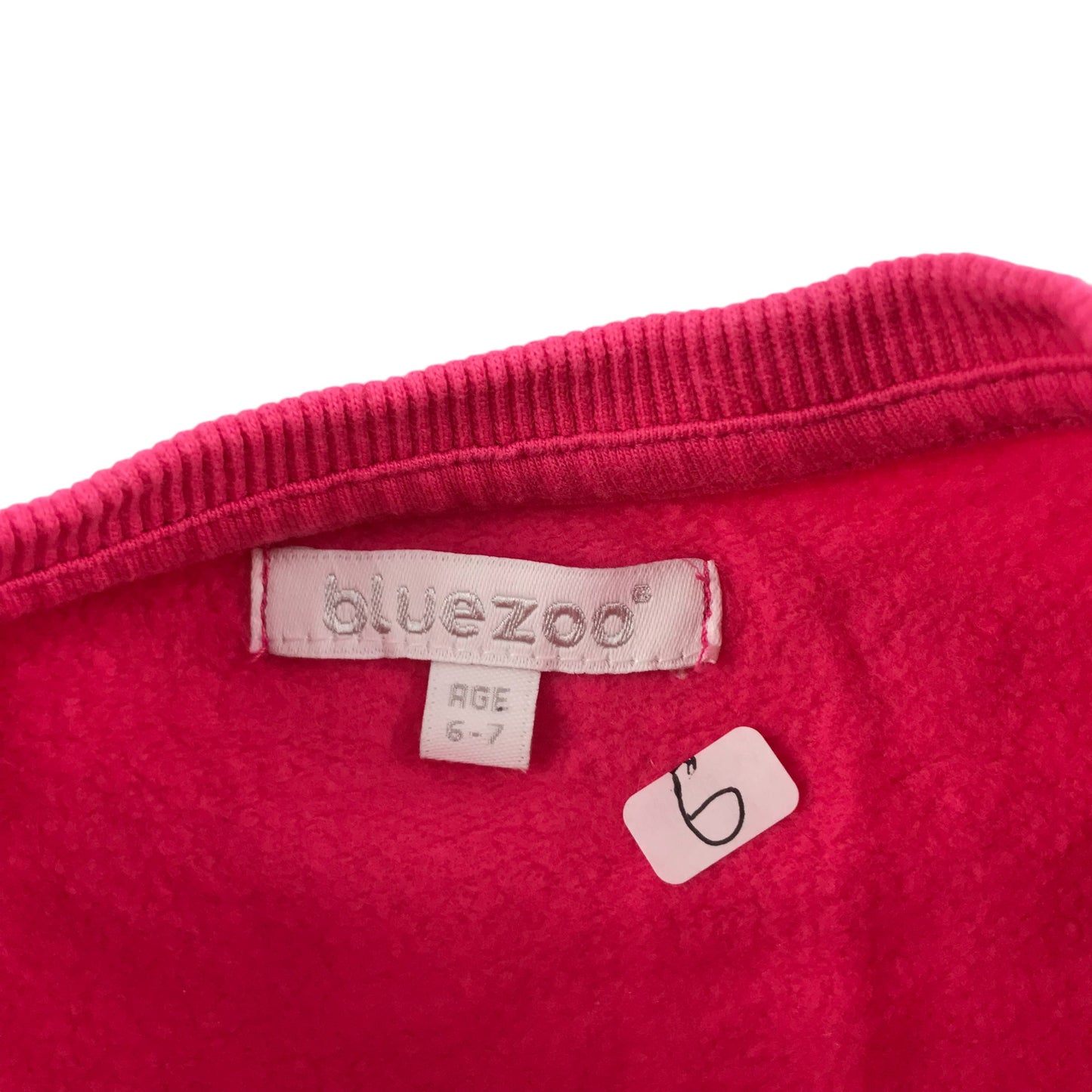 Bluezoo Sweater Age 6 Pink Sequin Love Heart Jersey