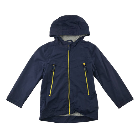 John Lewis light jacket 9 years navy plain with yellow zippers