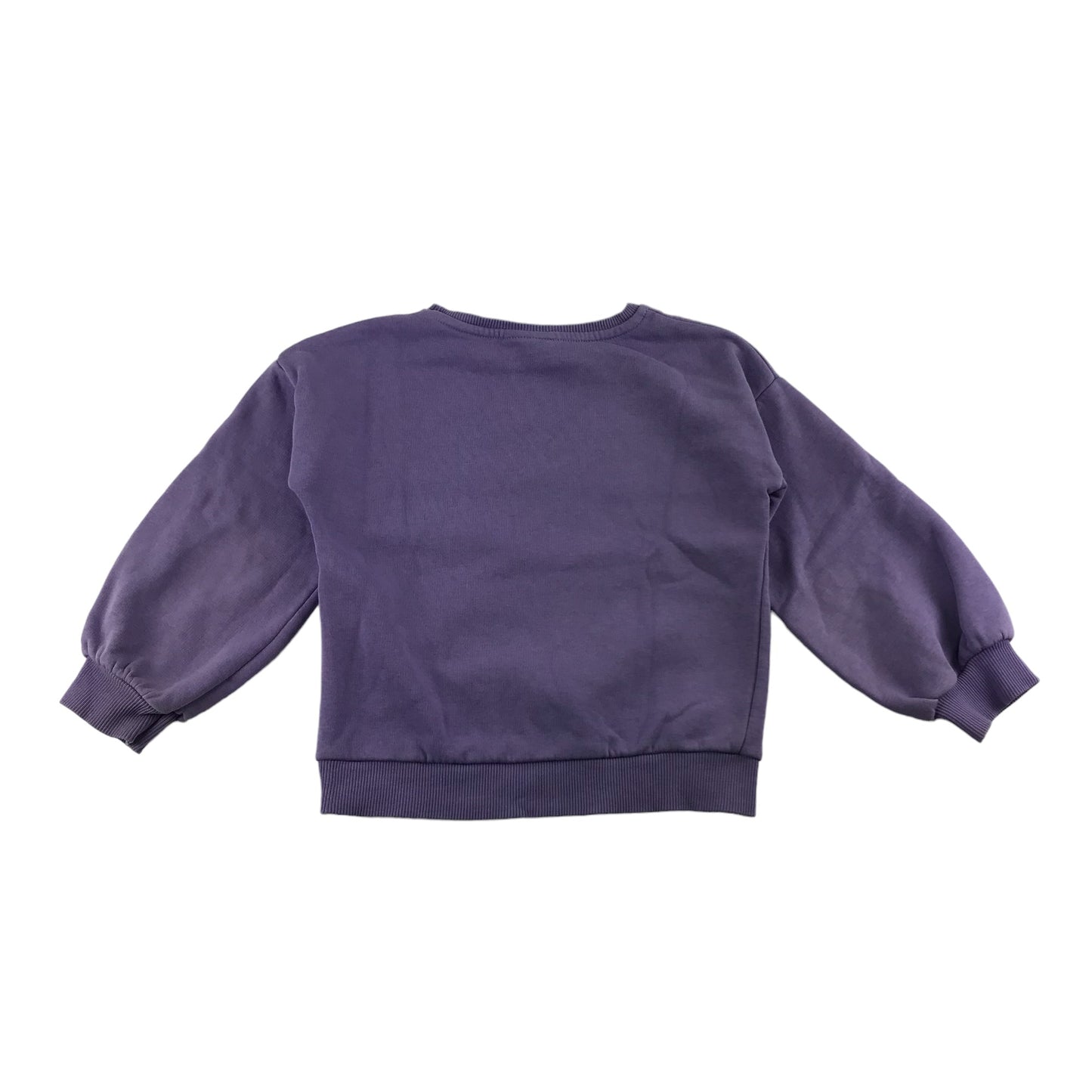 Matalan Sweater Age 6 Purple Sequin Love heart Jersey