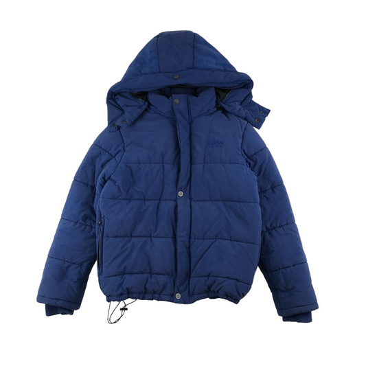 Hugo Boss Jacket Age 12 Blue Hooded Puffer