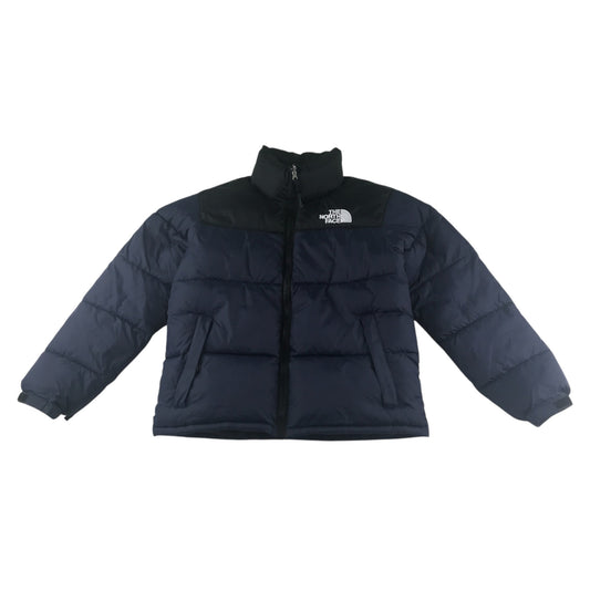 The North Face jacket men's size S black and blue panelled puffer