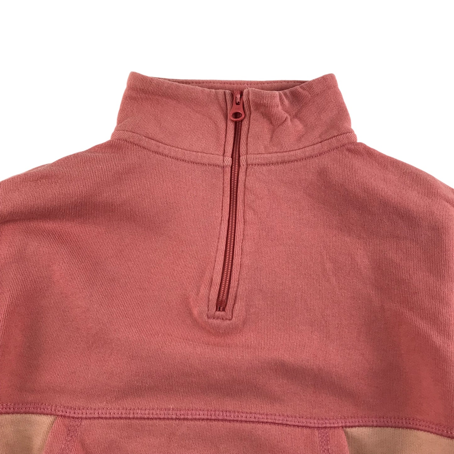 Next Sweater Age 7 Peachy Pink and Burgundy Cropped Jersey