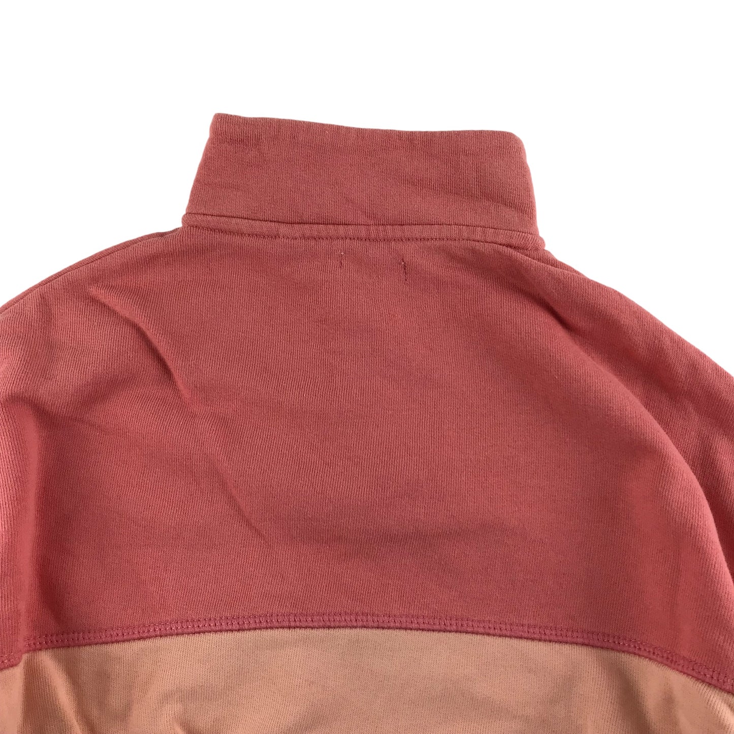 Next Sweater Age 7 Peachy Pink and Burgundy Cropped Jersey