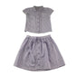 Tu blouse and skirt set 8-9 years lilac summer gingham school bundle