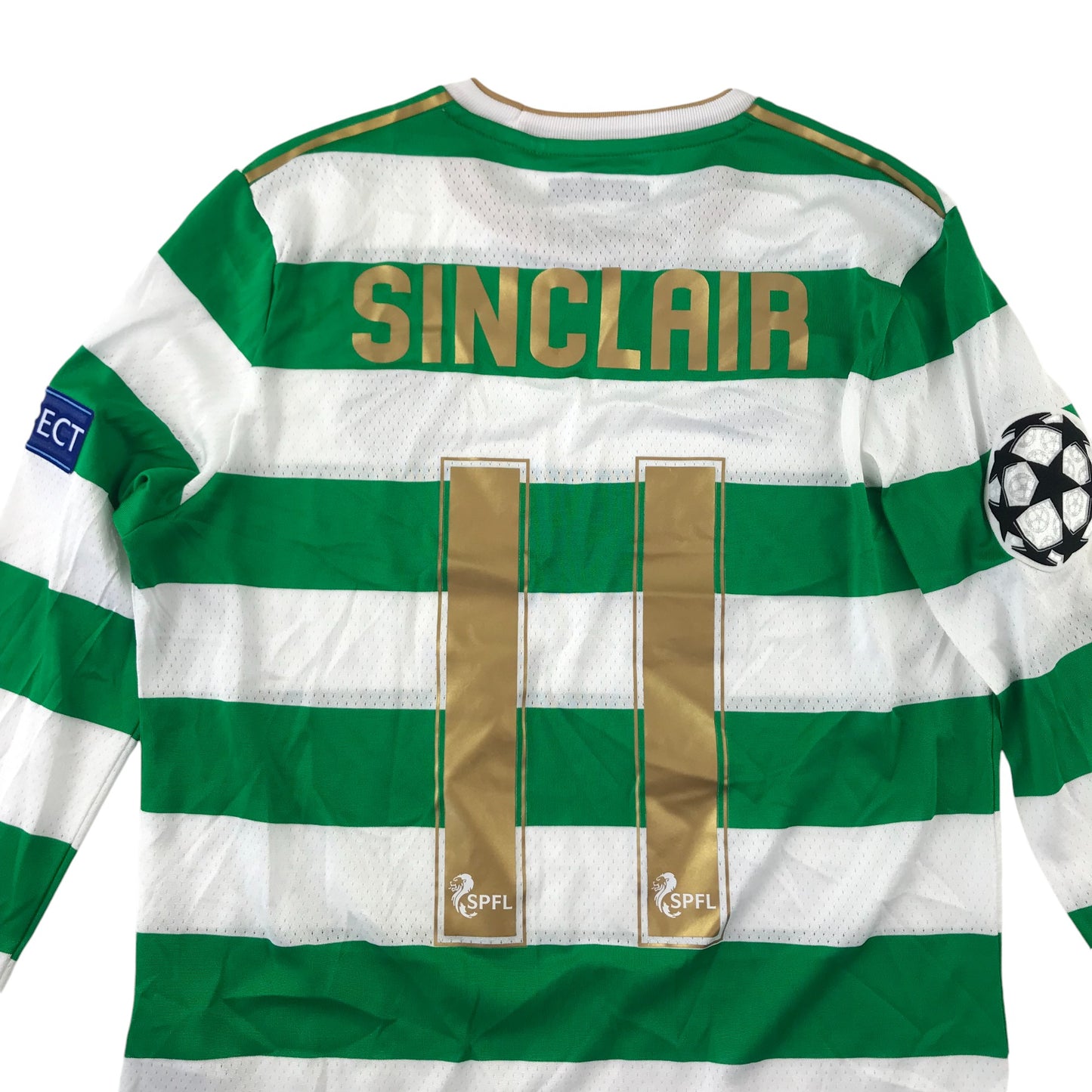 New Balance Celtic FC Football Strip 8-10 years number 11 Sinclair long sleeve