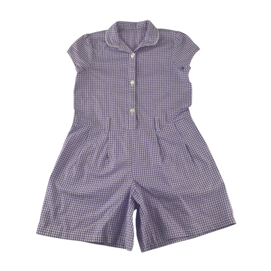 George school summer playsuit 5-6 years lilac with buttons