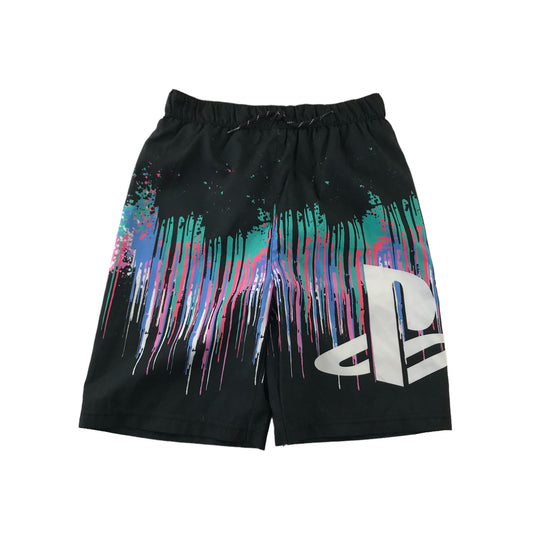 Tu Swim Trunks Age 9-10 Black PlayStation Shorts