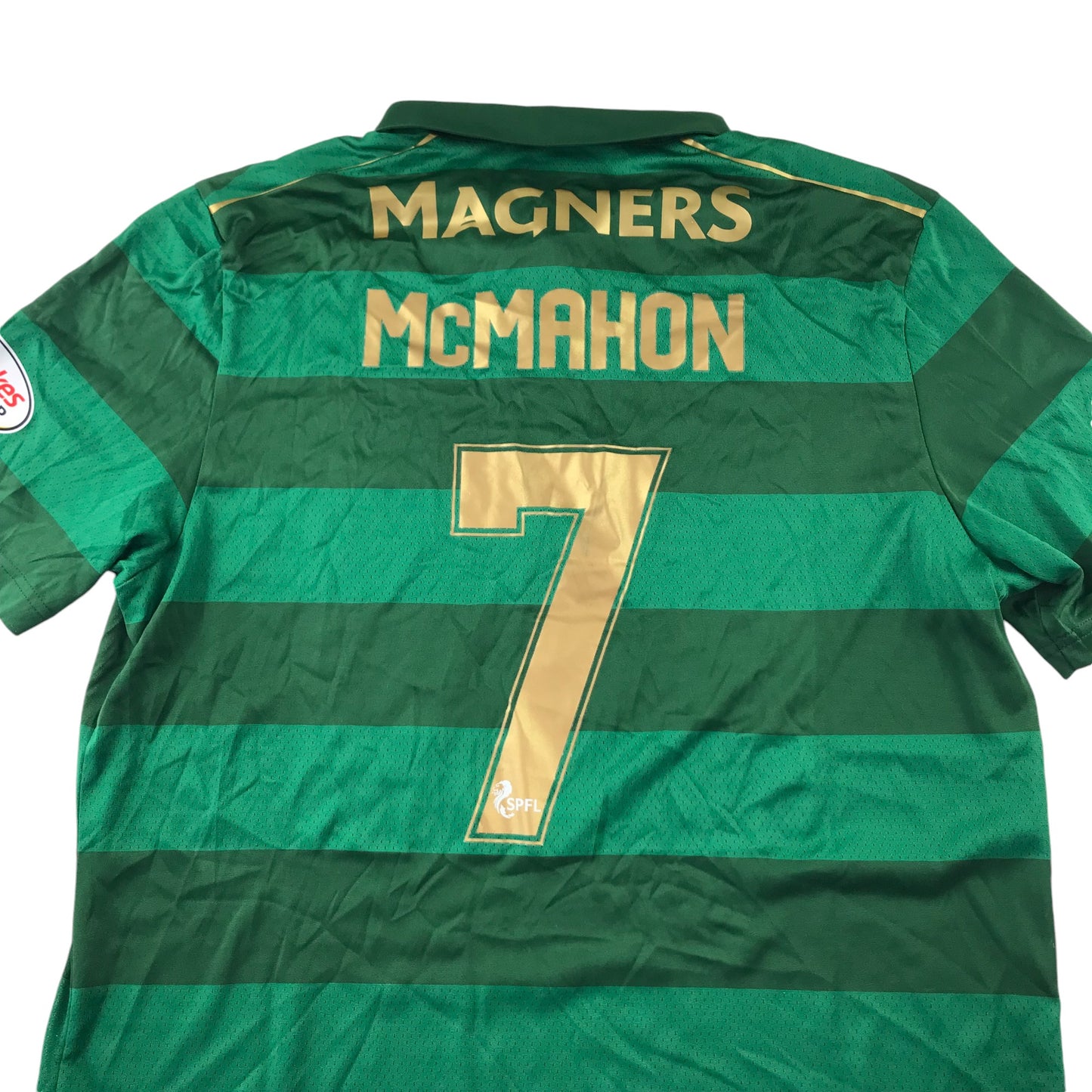 New Balance Celtic FC Football Strip men size L green Lisboa 50th Anniversary number 7 McMahon