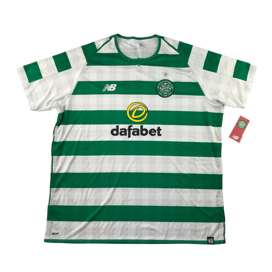 New Balance Celtic FC Football Strip adult size 2XL green and white stripy