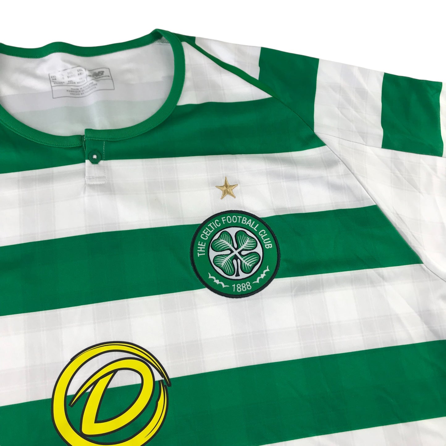 New Balance Celtic FC Football Strip adult size 2XL green and white stripy