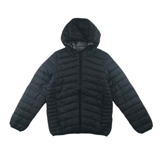 M&S light jacket 11-12 years black plain puffer jacket
