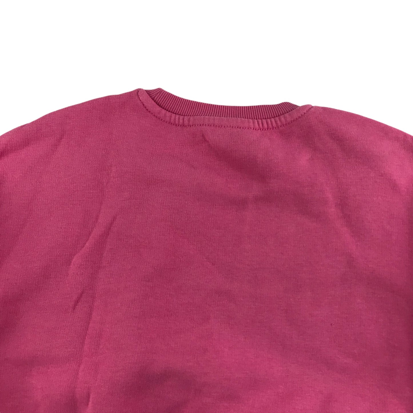 M&S Sweater Age 8 Pink Cropped 84 Love Heart Jersey