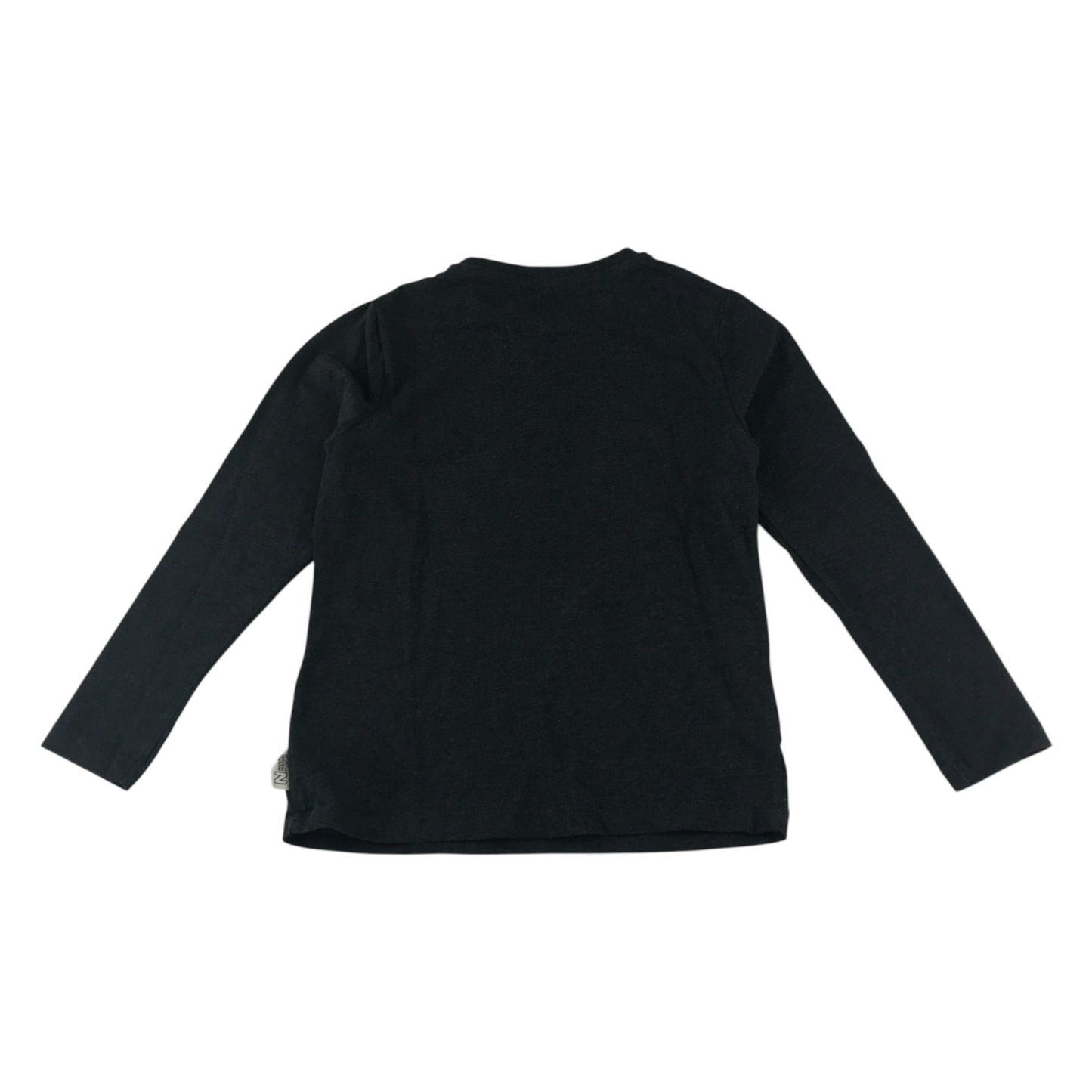 M&S T-shirt 6-7 years black long sleeve dinosaur print