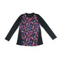 Under Armour thermal top 11-13 years black and pink graphic pattern long sleeve