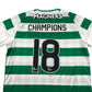 New Balance Celtic FC Football Strip men size L number 18 Champions in the back