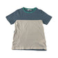M&S T-shirt 7-8 years grey short sleeve block colours