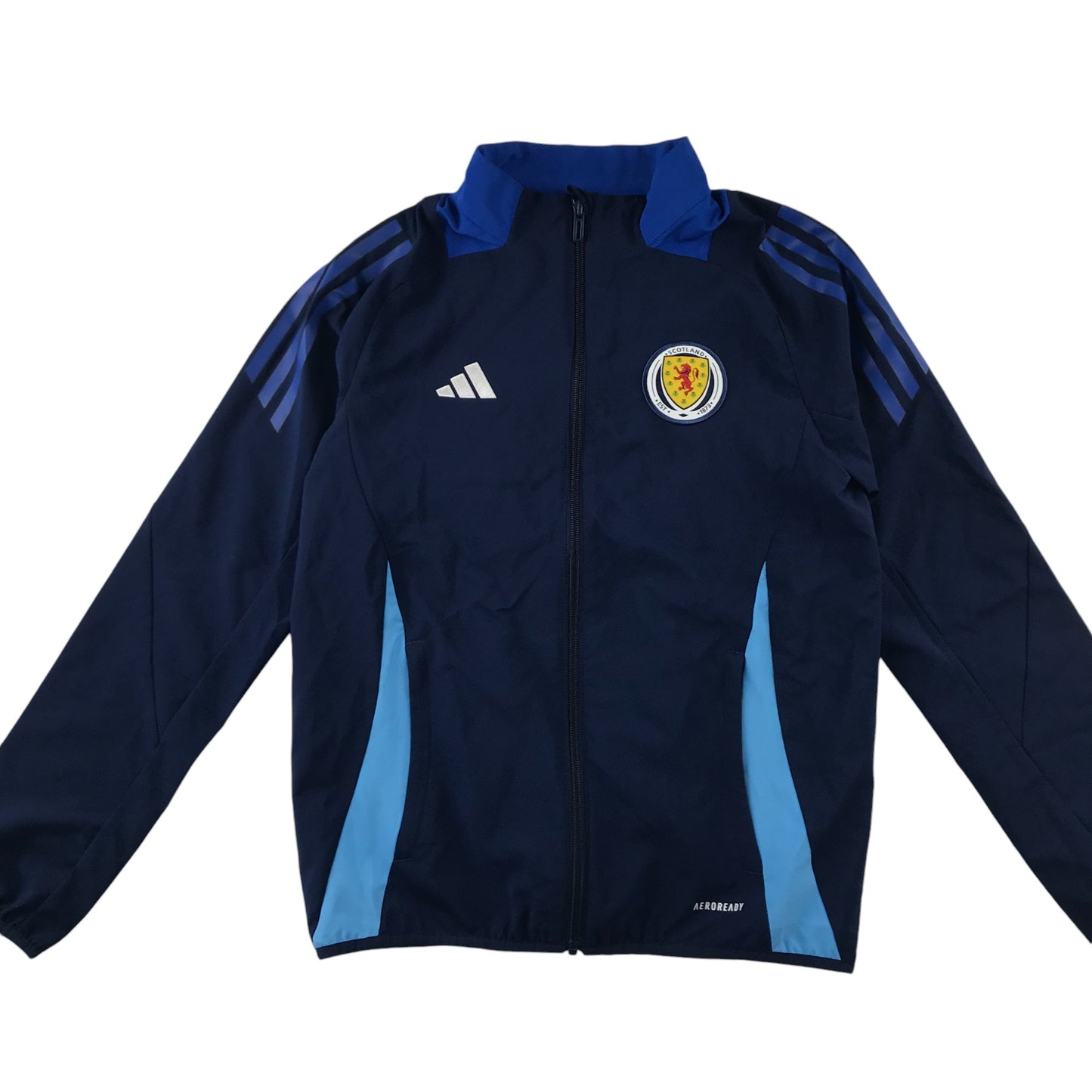 Adidas Scotland Football Team sport jacket 11-12 years navy blue light windbreaker with zipper