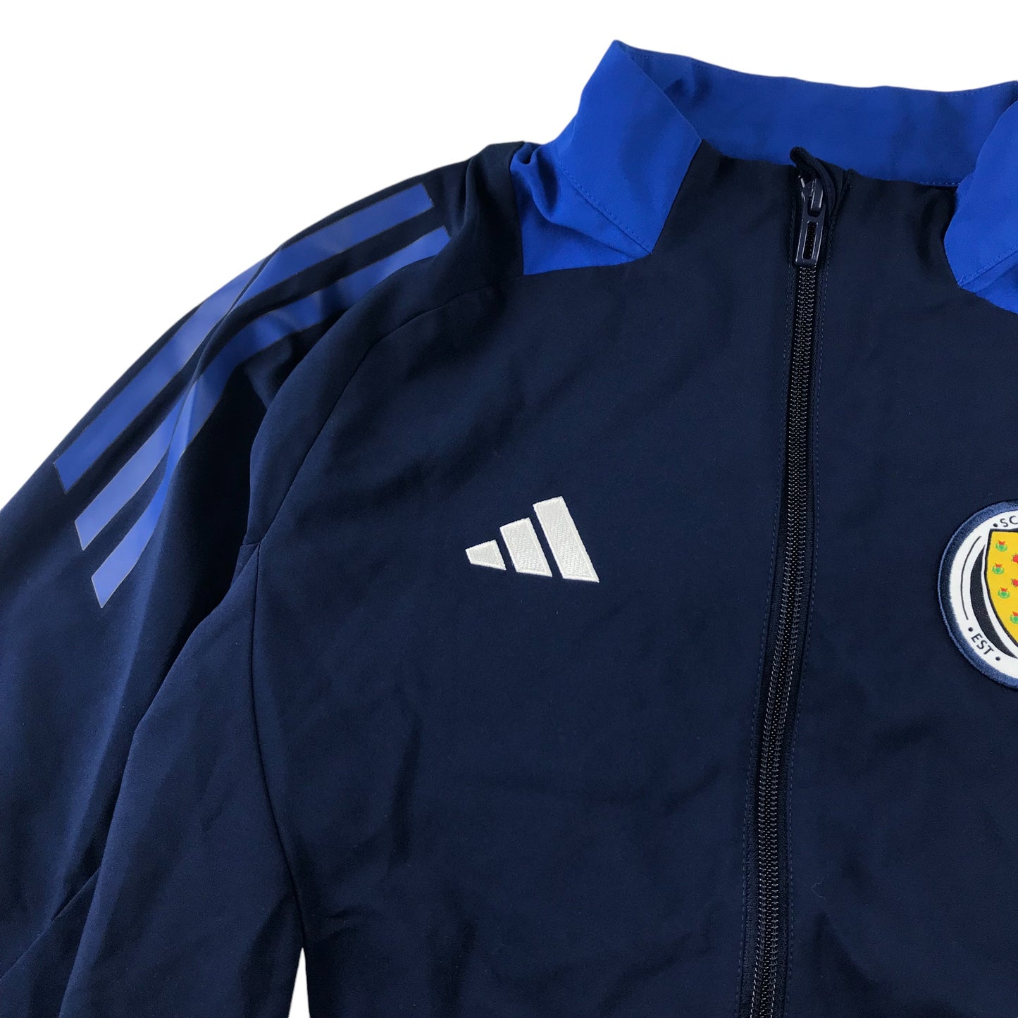 Adidas Scotland Football Team sport jacket 11-12 years navy blue light windbreaker with zipper