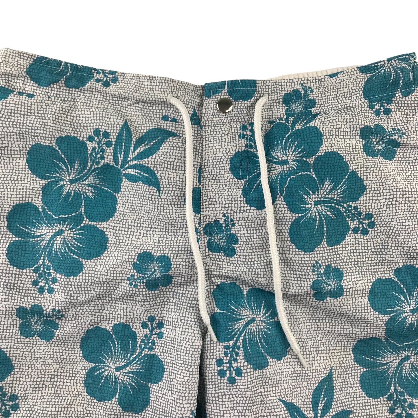 Primark Swim Trunks Size Men Small White Grey Blue Floral Print Shorts