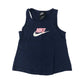 Nike Tank Top Vest 7-8 years navy with pink and white logo cotton