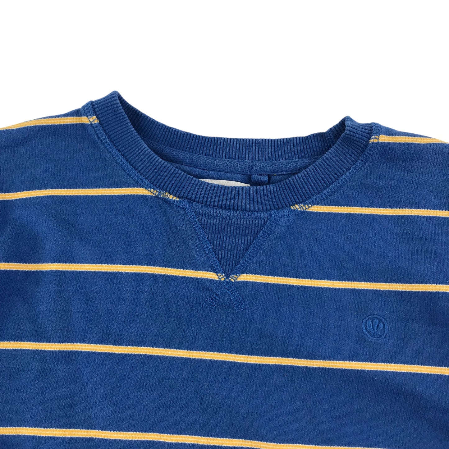 Fatface Sweater Age 9 Blue Stripy Lightweight Jersey T-shirt