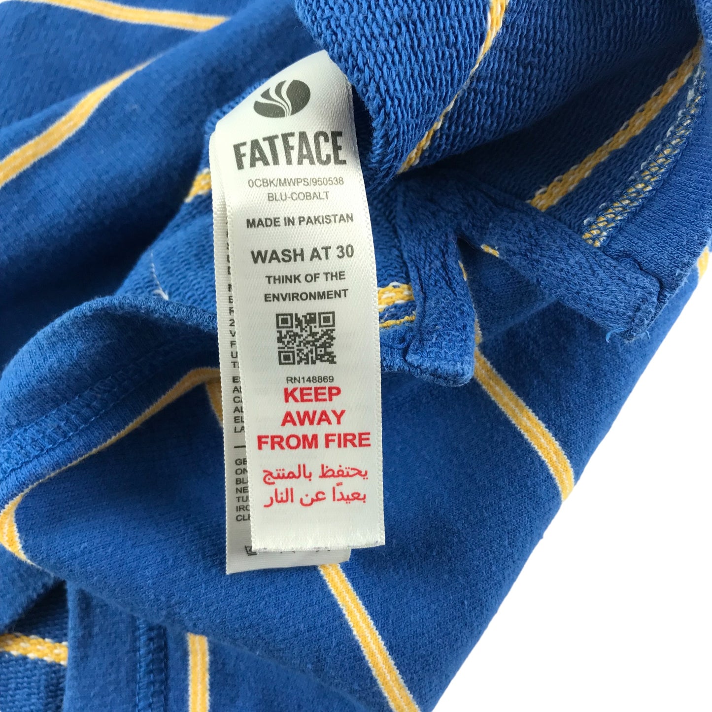 Fatface Sweater Age 9 Blue Stripy Lightweight Jersey T-shirt