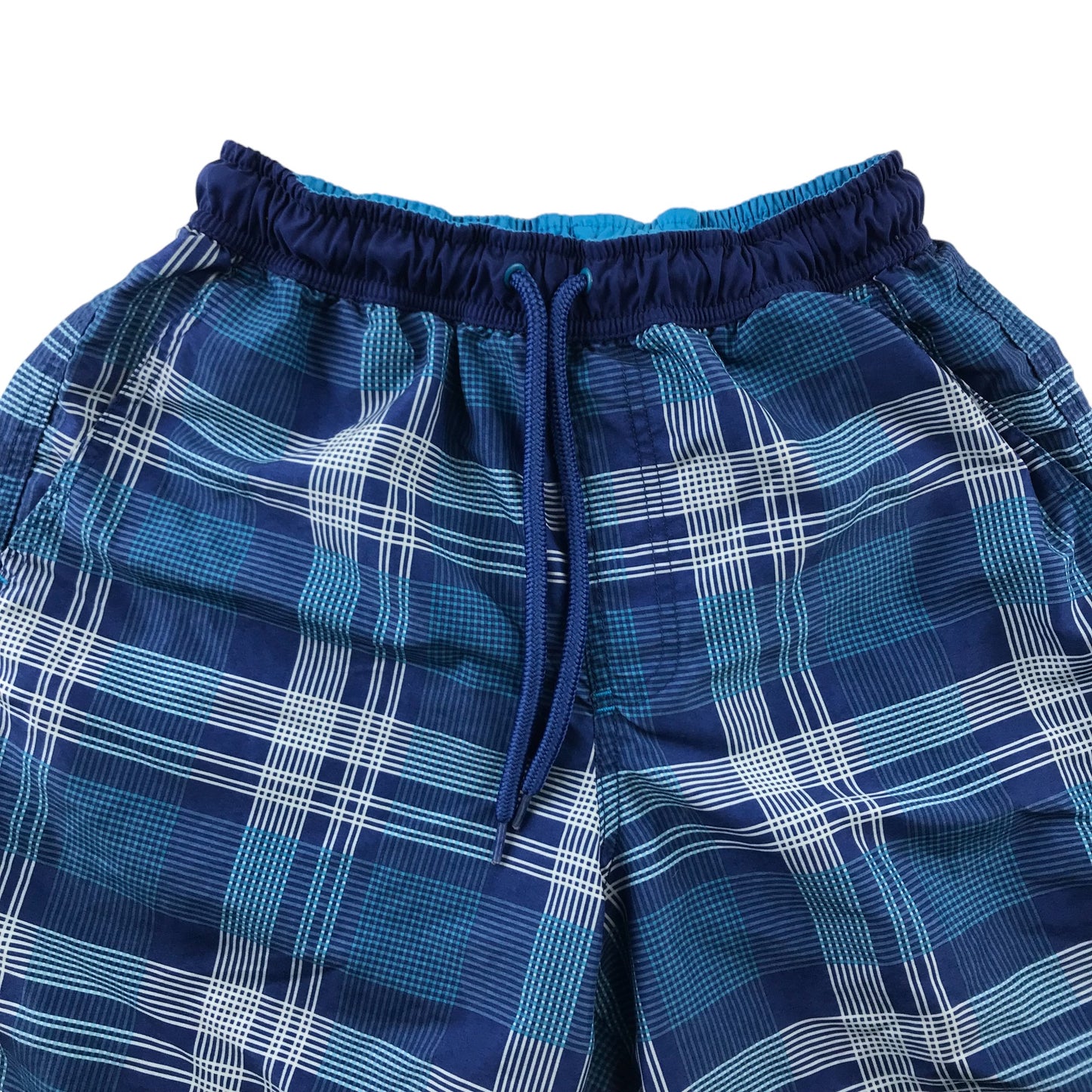 F&F Swim Trunks Size Men S Blue Check Pattern Shorts