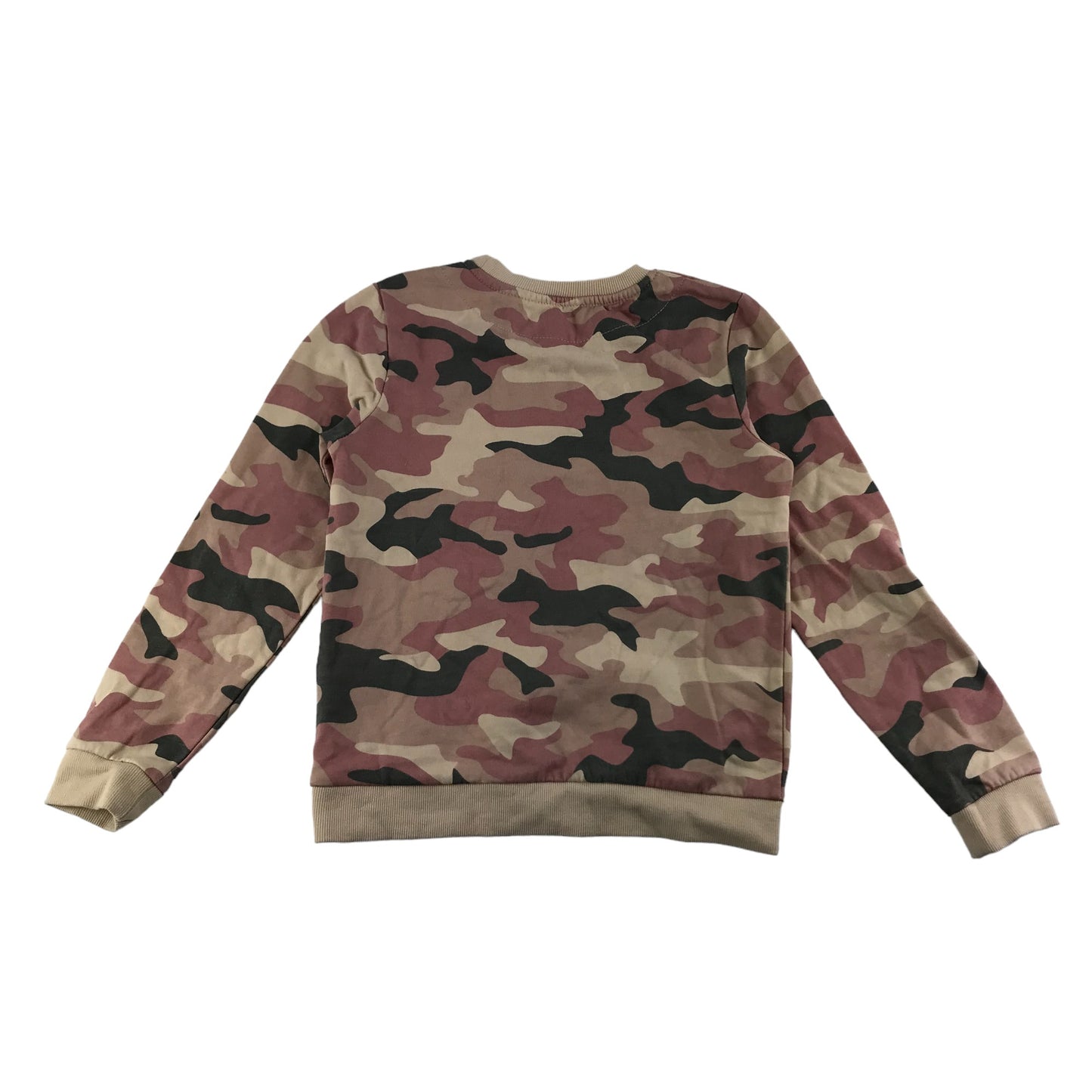 Pep&Co Sweater Age 9 Beige and Pink Camo Pattern Jersey