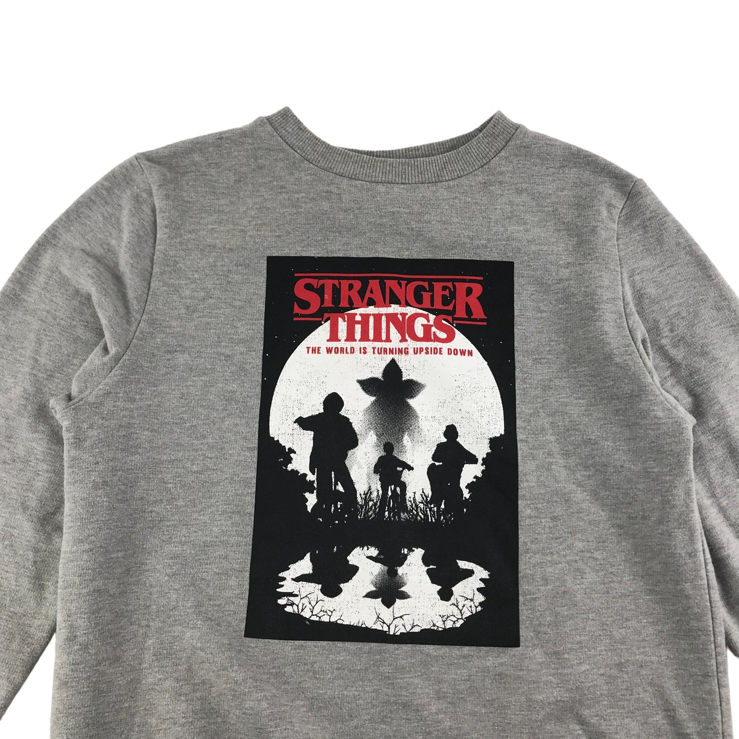 Primark Sweater Size XS Grey Stranger Things print Jersey