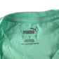 Puma t-shirt woman's L mint green dripping font and logo cotton
