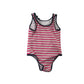 Primark Swimsuit Age 4 Pink and White Stripy One Piece Cossie