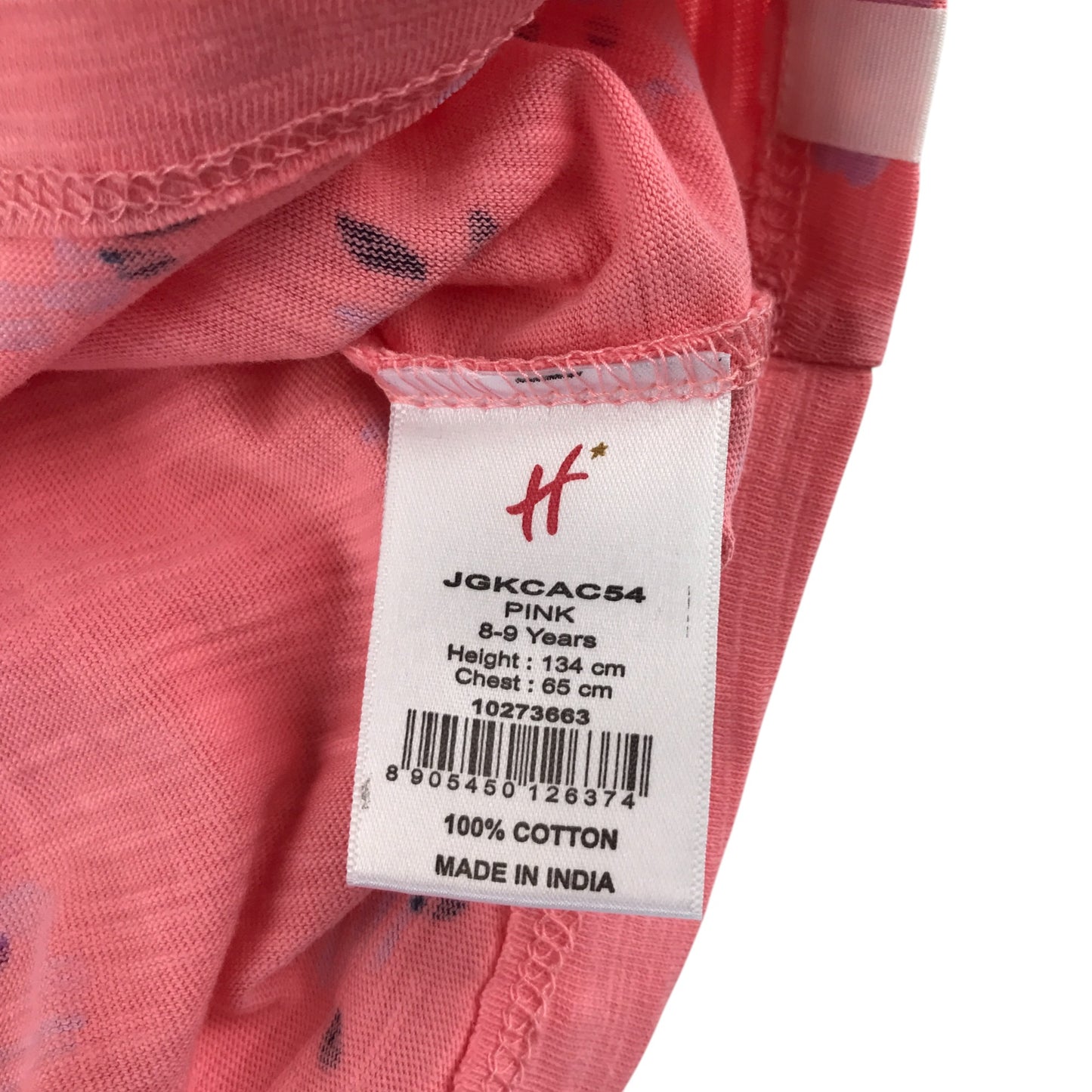 Hamleys t-shirt 8-9 years pink sequin butterfly revisable colours
