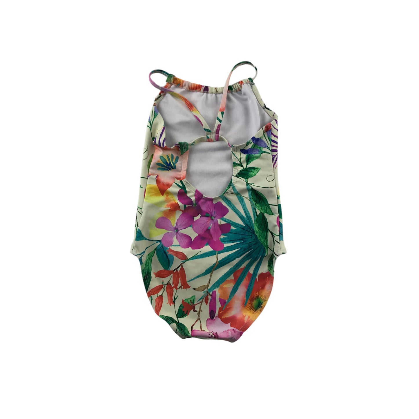 Next Swimsuit Age 5 Green Pink White Floral One Piece Cossie