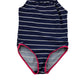 Tu Swimsuit Age 6 Navy Blue Stripy One Piece Cossie