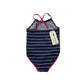 Tu Swimsuit Age 6 Navy Blue Stripy One Piece Cossie