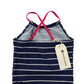 Tu Swimsuit Age 6 Navy Blue Stripy One Piece Cossie