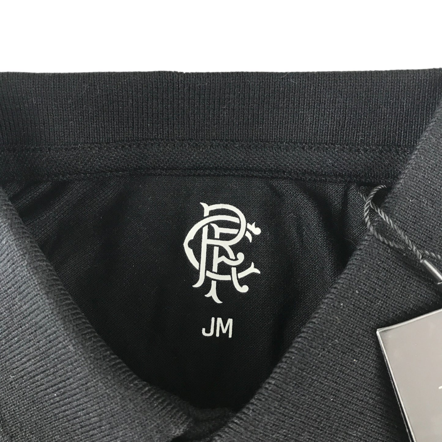 Castore polo shirt 10-11 years black Rangers F.C. dark grey logo