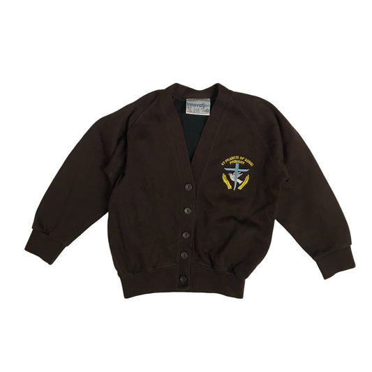 *St Francis of Assisi Primary brown jersey cardigan