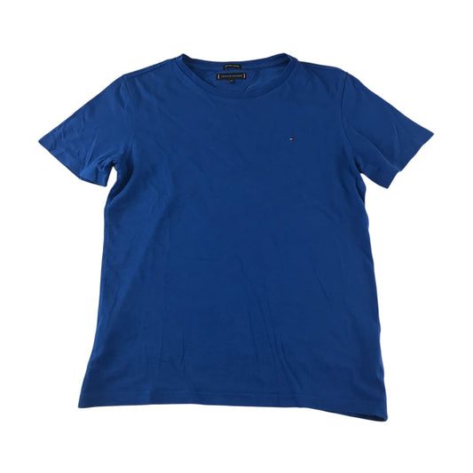 Tommy Hilfiger t-shirt 13-14 years blue plain with small embroidered logo