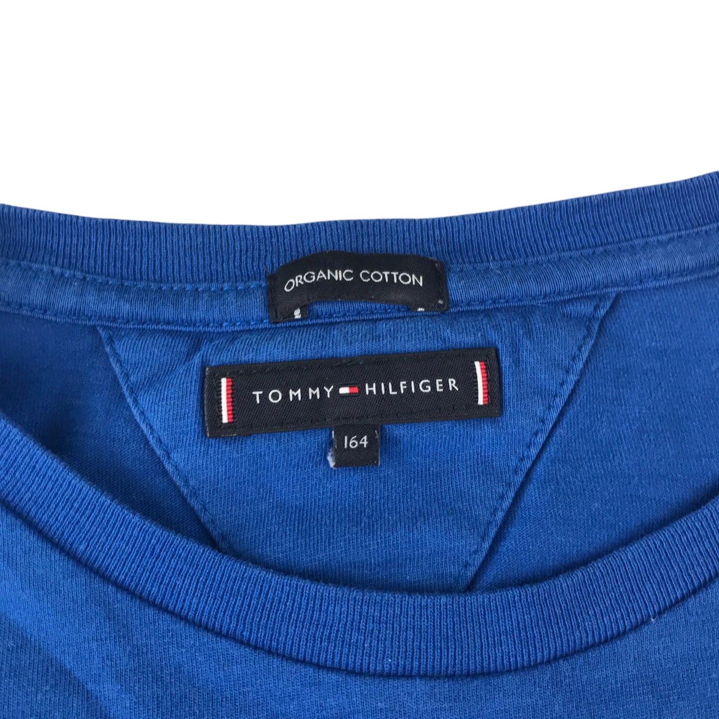 Tommy Hilfiger t-shirt 13-14 years blue plain with small embroidered logo