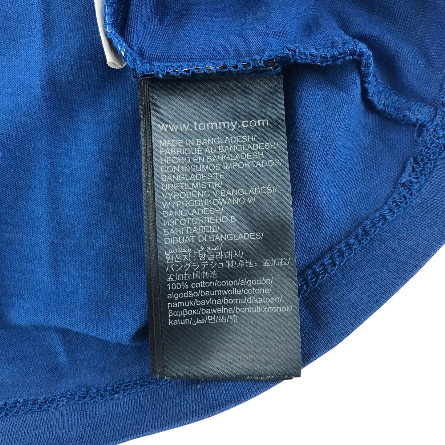 Tommy Hilfiger t-shirt 13-14 years blue plain with small embroidered logo
