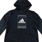 Adidas hoodie 13-14 years navy pullover with logo print