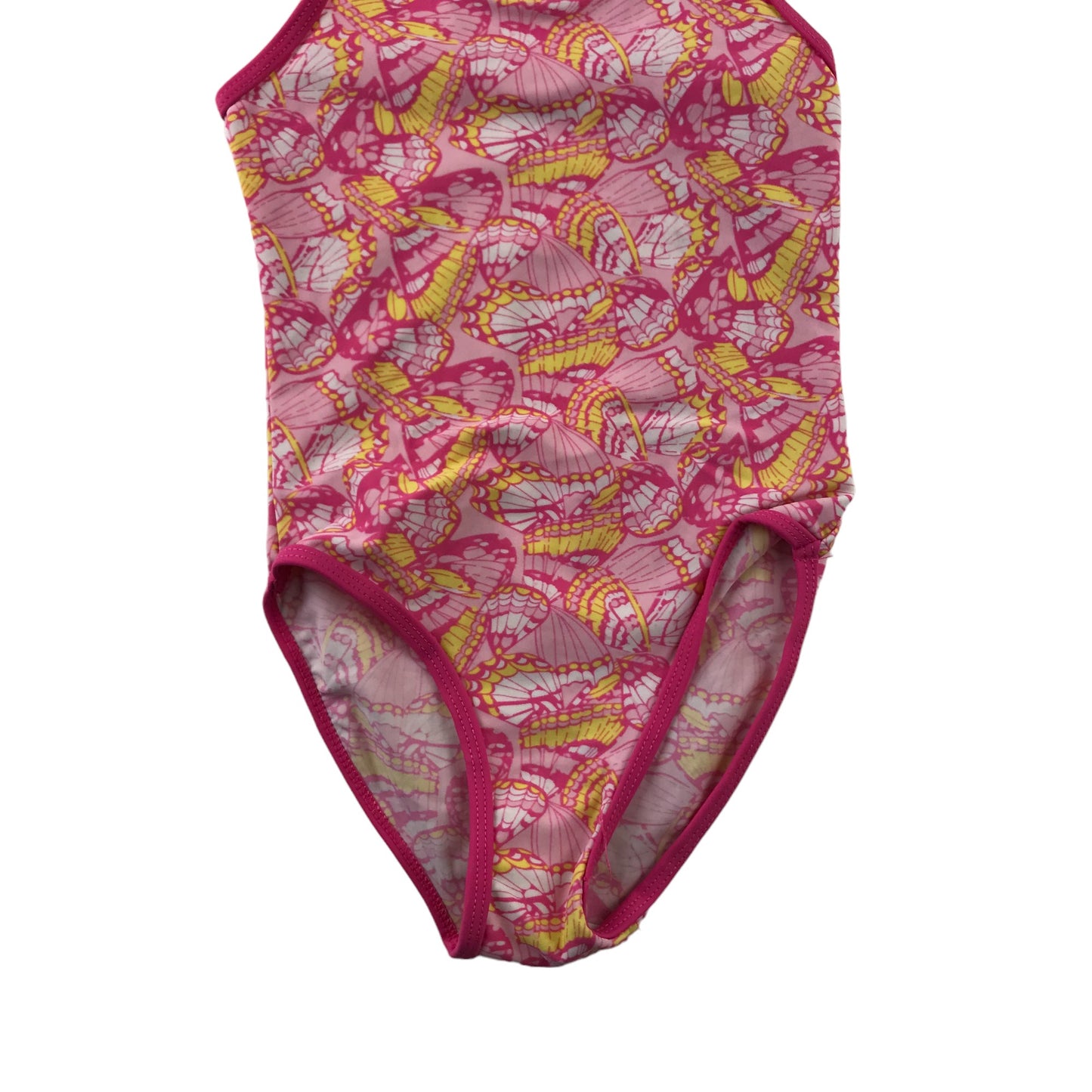 Primark Swimsuit Age 6 Pink Yellow Butterflies One Piece Cossie