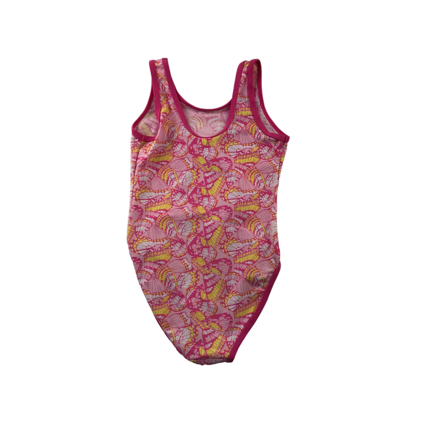 Primark Swimsuit Age 6 Pink Yellow Butterflies One Piece Cossie