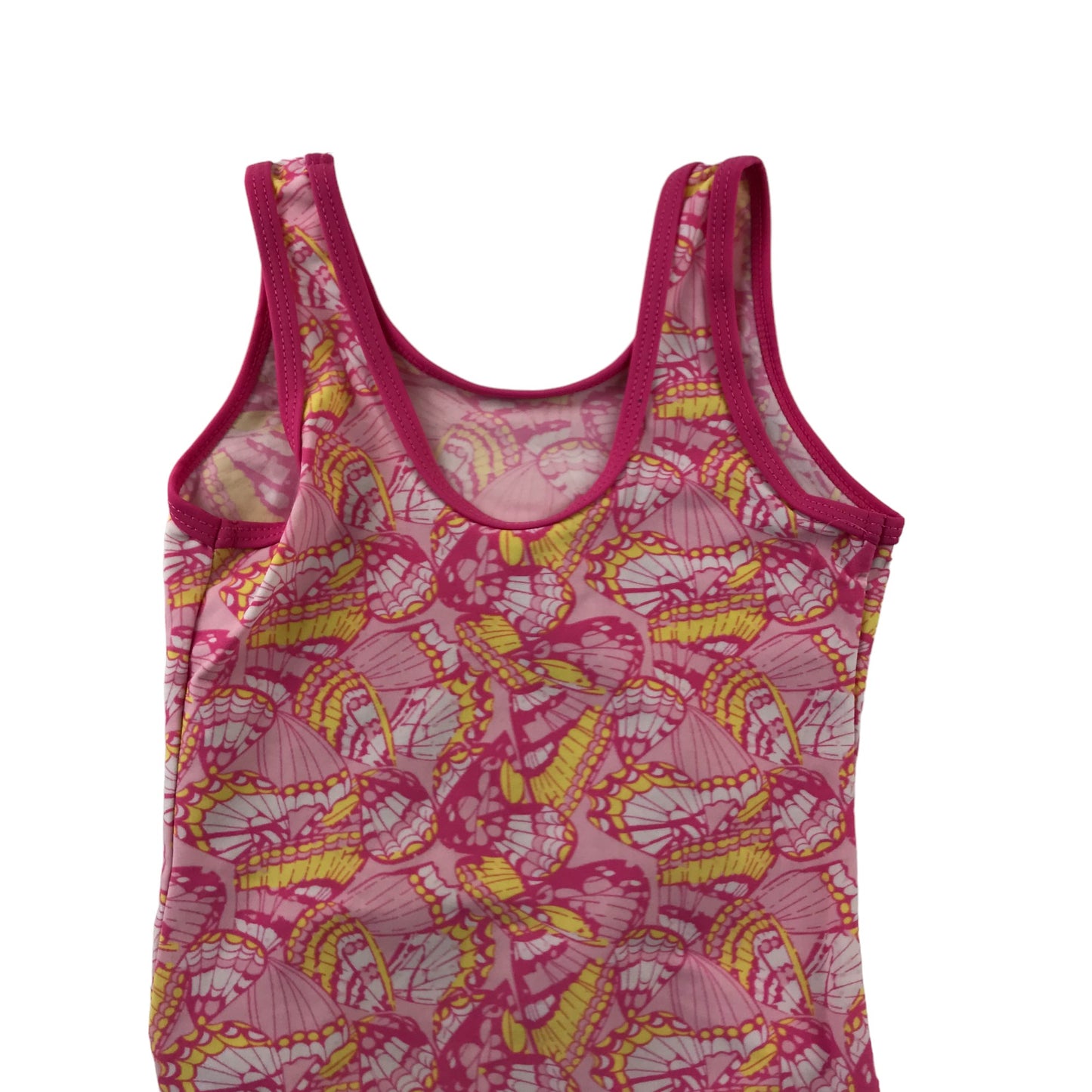 Primark Swimsuit Age 6 Pink Yellow Butterflies One Piece Cossie