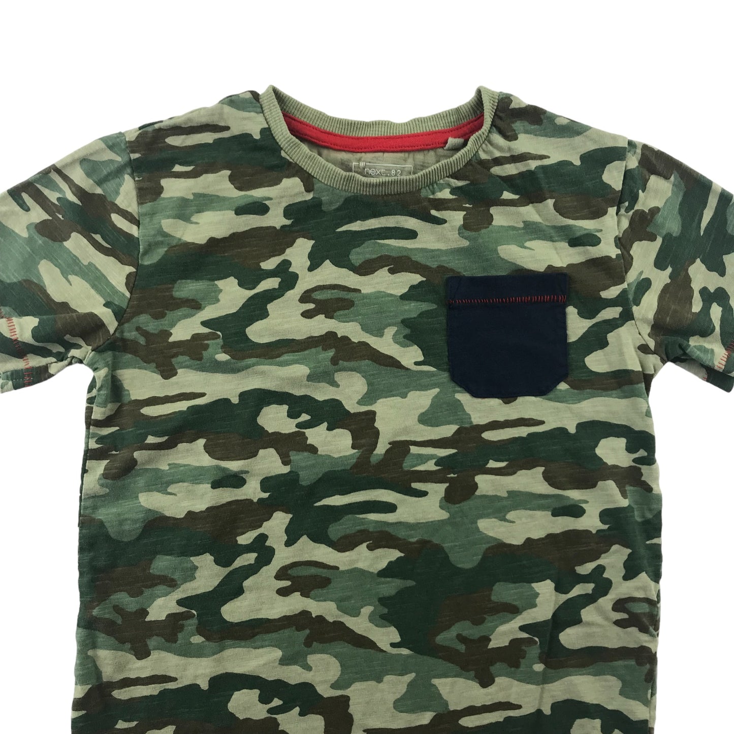 Next T-shirt 6 years khaki and green camo with pocket