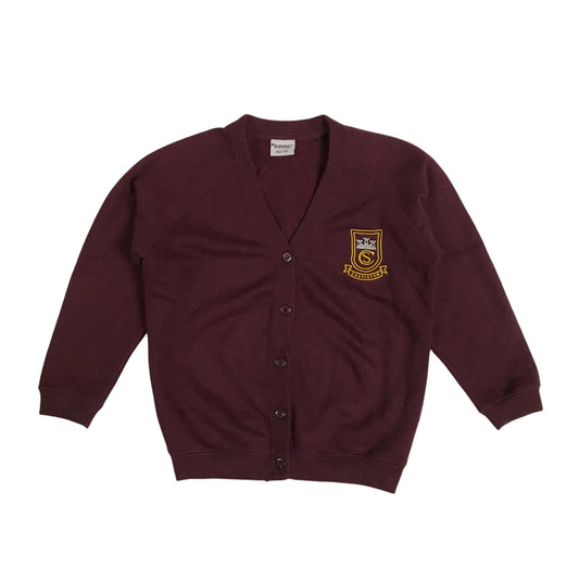 *Castleton Primary Burgundy jersey cardigan